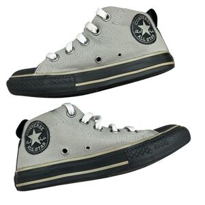 Kids Converse Gray and Black Sneakers Classic Design Size 13